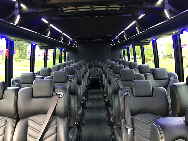 charter bus 36 seater interior